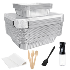 BIBRADAA 9x13 pans with lids for oven safe baking and easy transport.