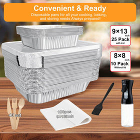 BIBRADAA 8x8 pans for convenient portioning and serving.