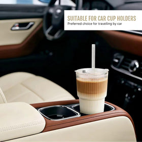 BiBrenies glass straw included supports eco-friendly sipping with cold beverages.