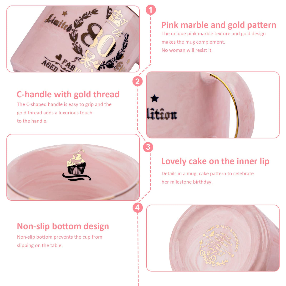 Biching luxury gift box protects the mug during shipping.
