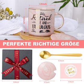 Biching pink greeting card – heartfelt message to accompany a farewell coffee moment.