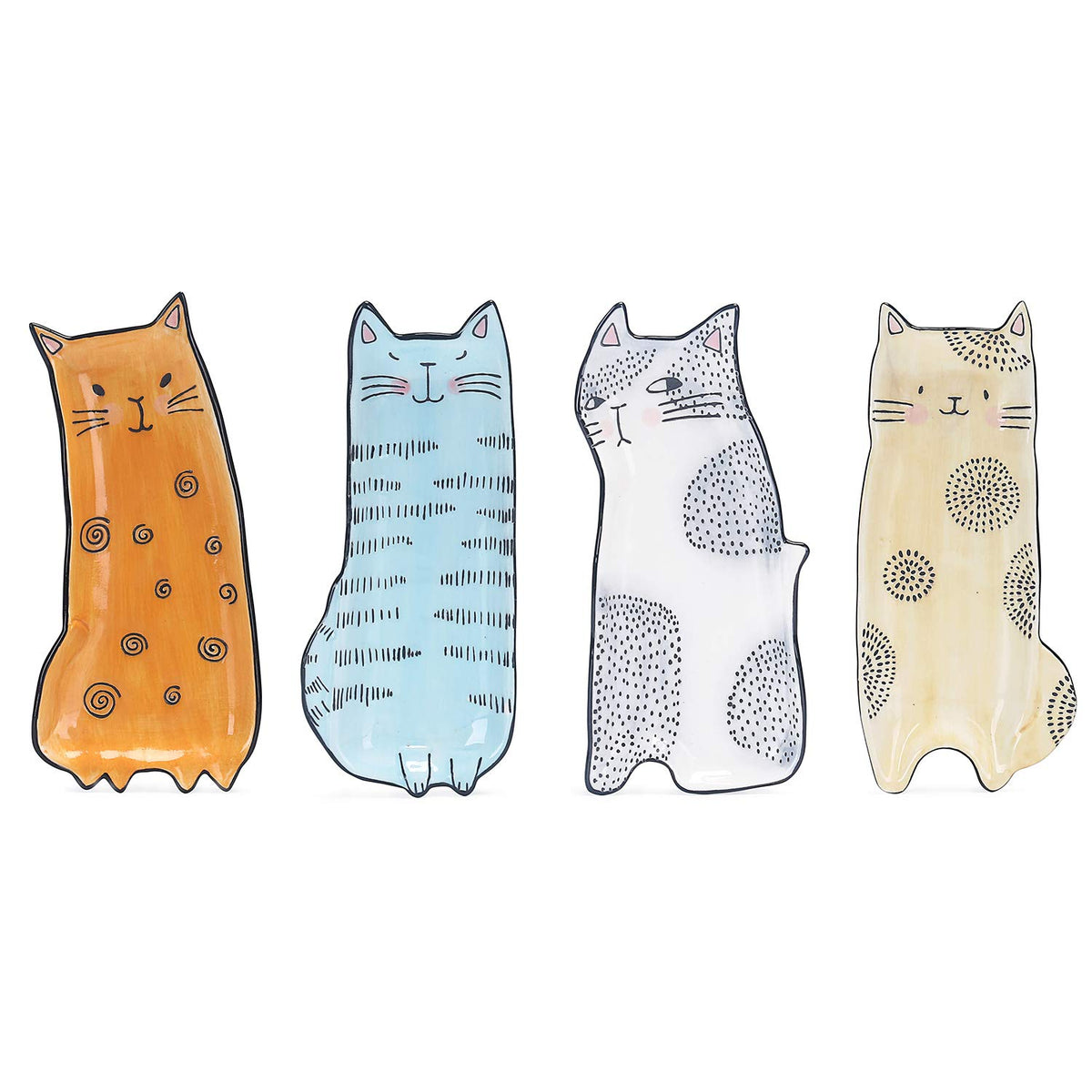Bico Cartoon Cat Plate 1: playful cat motif ideal for appetizers and snacks.
