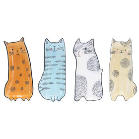 Bico Cartoon Cat Plate 1: playful cat motif ideal for appetizers and snacks.