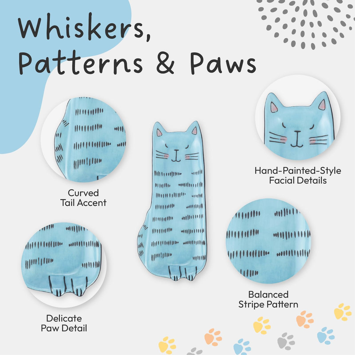 Bico Cartoon Cat Plate 2: cheerful design perfect for dips and garnishes.