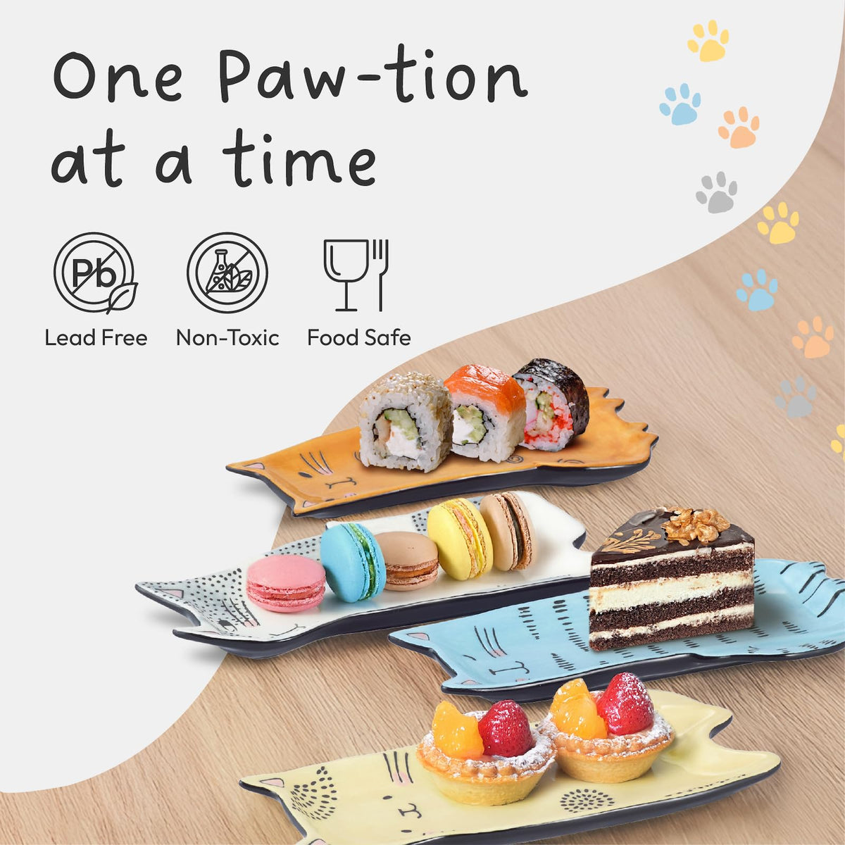 Bico Cartoon Cat Plate 5: microwave-safe ceramic to reheat small portions.