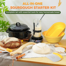 BICRET dishwasher-safe silicone baskets simplify cleanup after proving dough.
