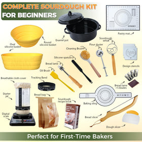 BICRET yellow sourdough starter set adds bright color to your kitchen prep.