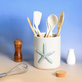 Bicuzat ceramic utensil holder on kitchen counter for quick access