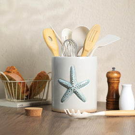 Bicuzat large utensil crock showcases vivid color on the counter