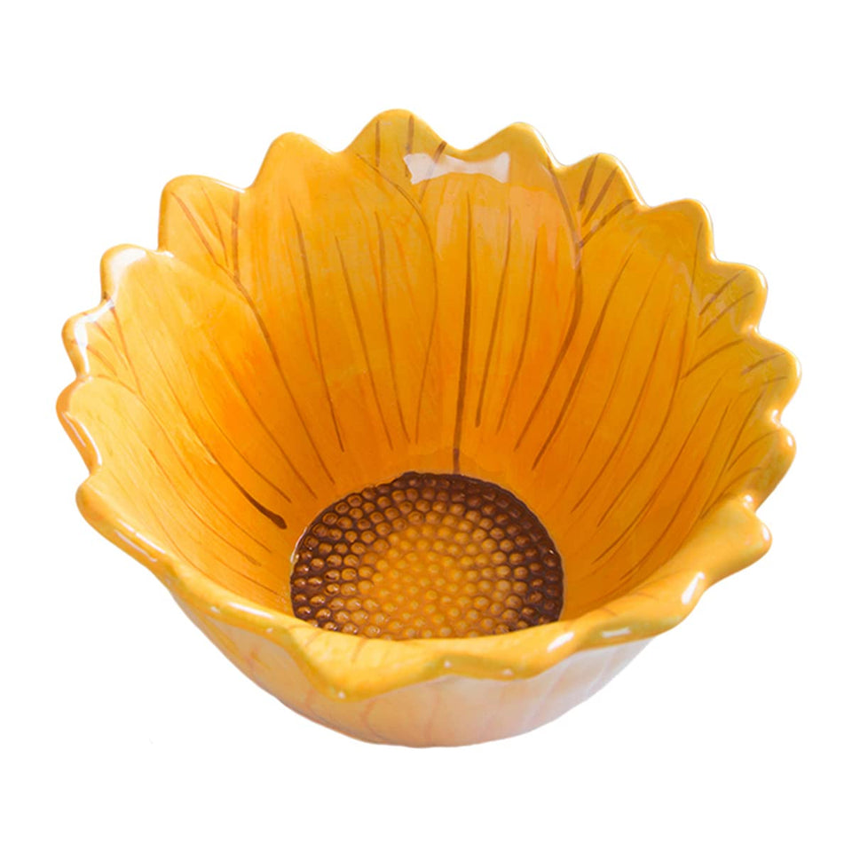 Bicuzat sunflower candy bowl 6in top view, perfect for chocolates and treats