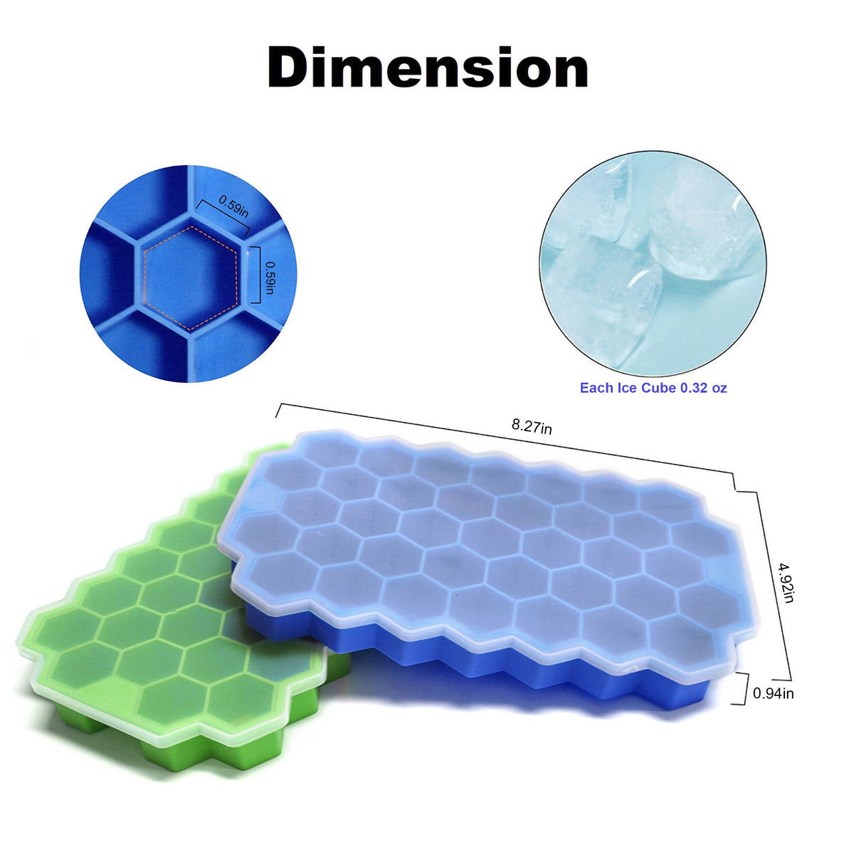 BIDFUL easy-release ice cubes in a lid tray for quick release.