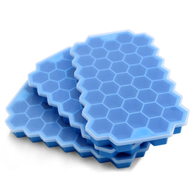 BIDFUL ice cube tray with lid 3-pack for organized freezer storage and reusable ice.