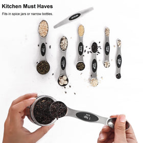 BIDFUL kitchen measuring spoons set for dry and liquid ingredients.
