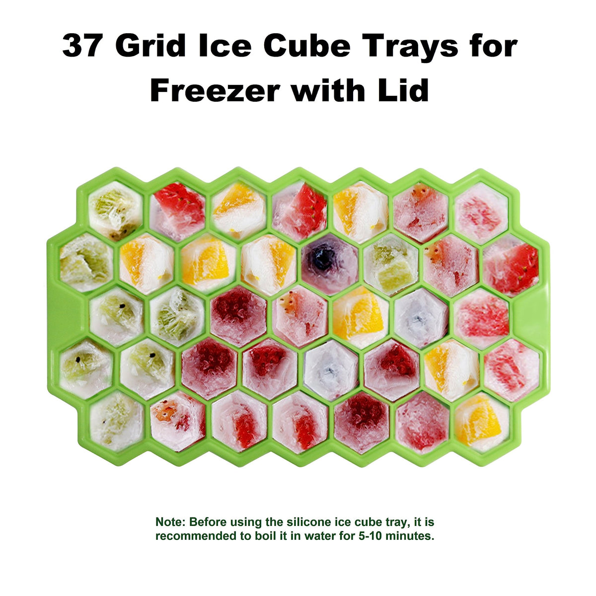 BIDFUL silicone ice tray easy-release feature simplifies removing cubes from the tray.