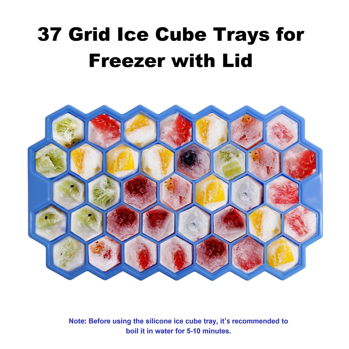 BIDFUL silicone tray with lid design keeps ice fresh and odor-free.
