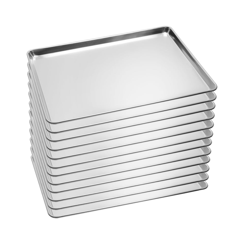 BIEAMA 12-pack 18x26 baking pan ready for batch oven baking.