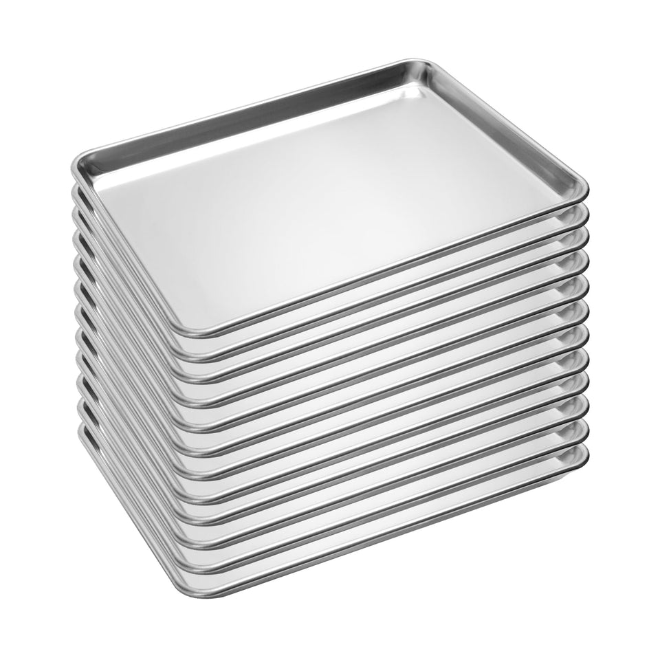 BIEAMA 12-pack half-size baking sheets for large-batch oven baking