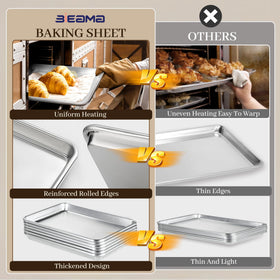 BIEAMA food-grade aluminum baking pan for safe food contact.