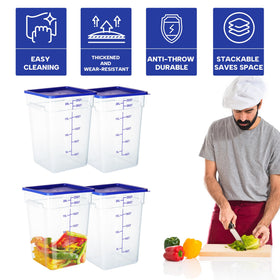 BIEAMA stackable square design saves kitchen space during organization.
