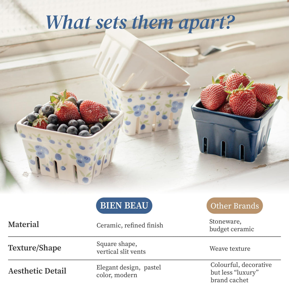 BIEN BEAU snack display bowls ideal for snacks and small items.