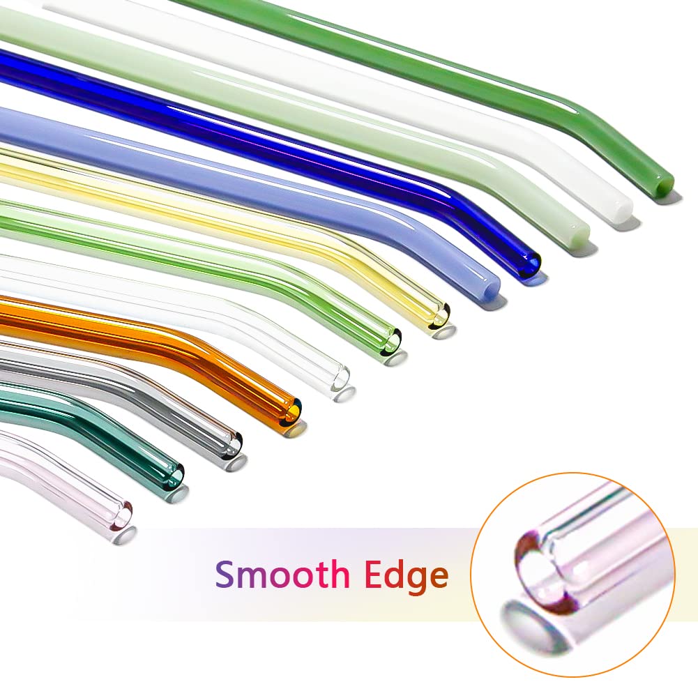 BIEOFFEI borosilicate straw set shows vibrant colors for appealing presentations.