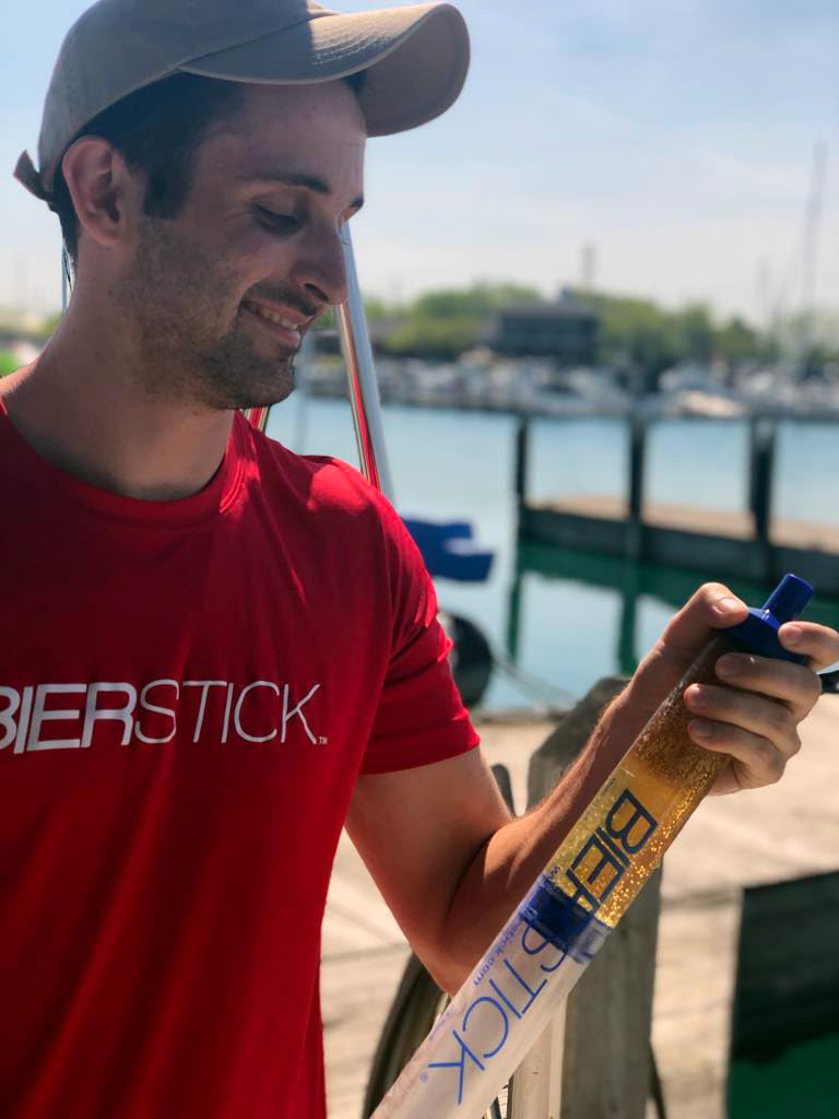 Bierstick easy-to-clean setup supports quick cleanup after parties