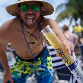 Bierstick versatile for events from sports games to celebrations