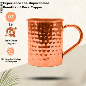  BIFFELY 16oz copper mug capacity shown for generous pours and cocktails