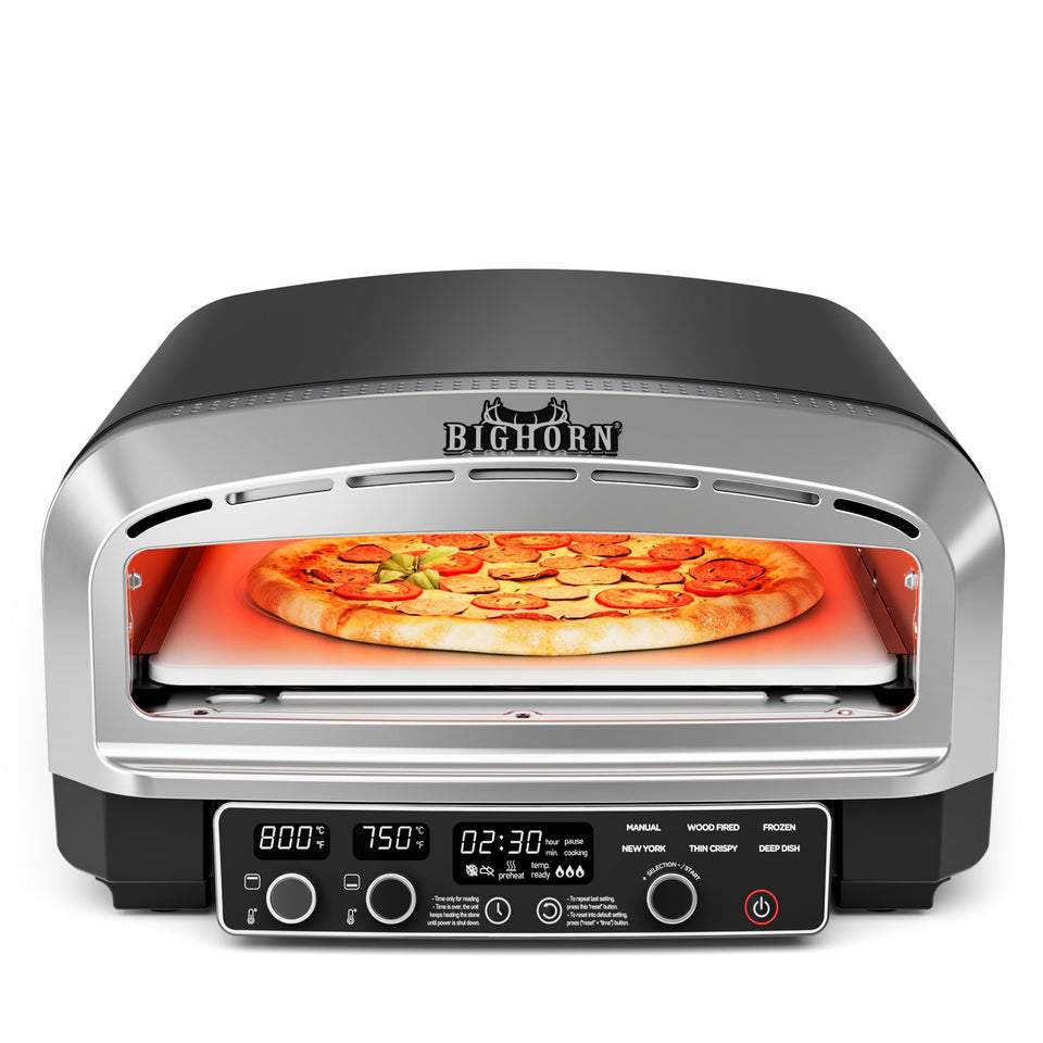 BIG HORN 14-inch pizza oven for home dinners with professional-style results.