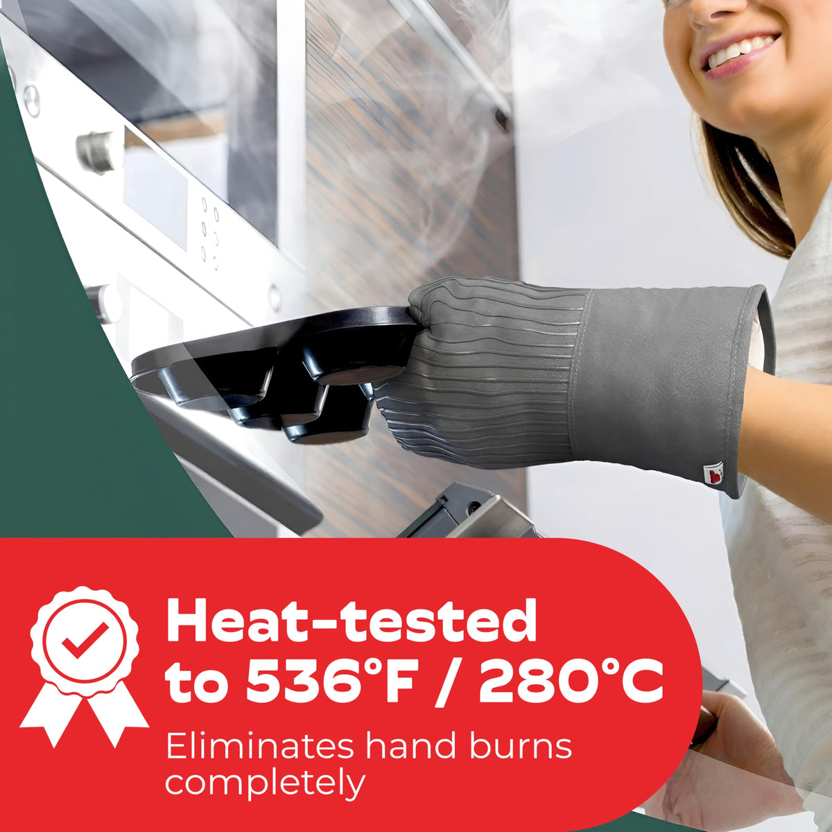 Big Red House gray silicone-cotton mitts delivering a secure grip for hot pots and pans.