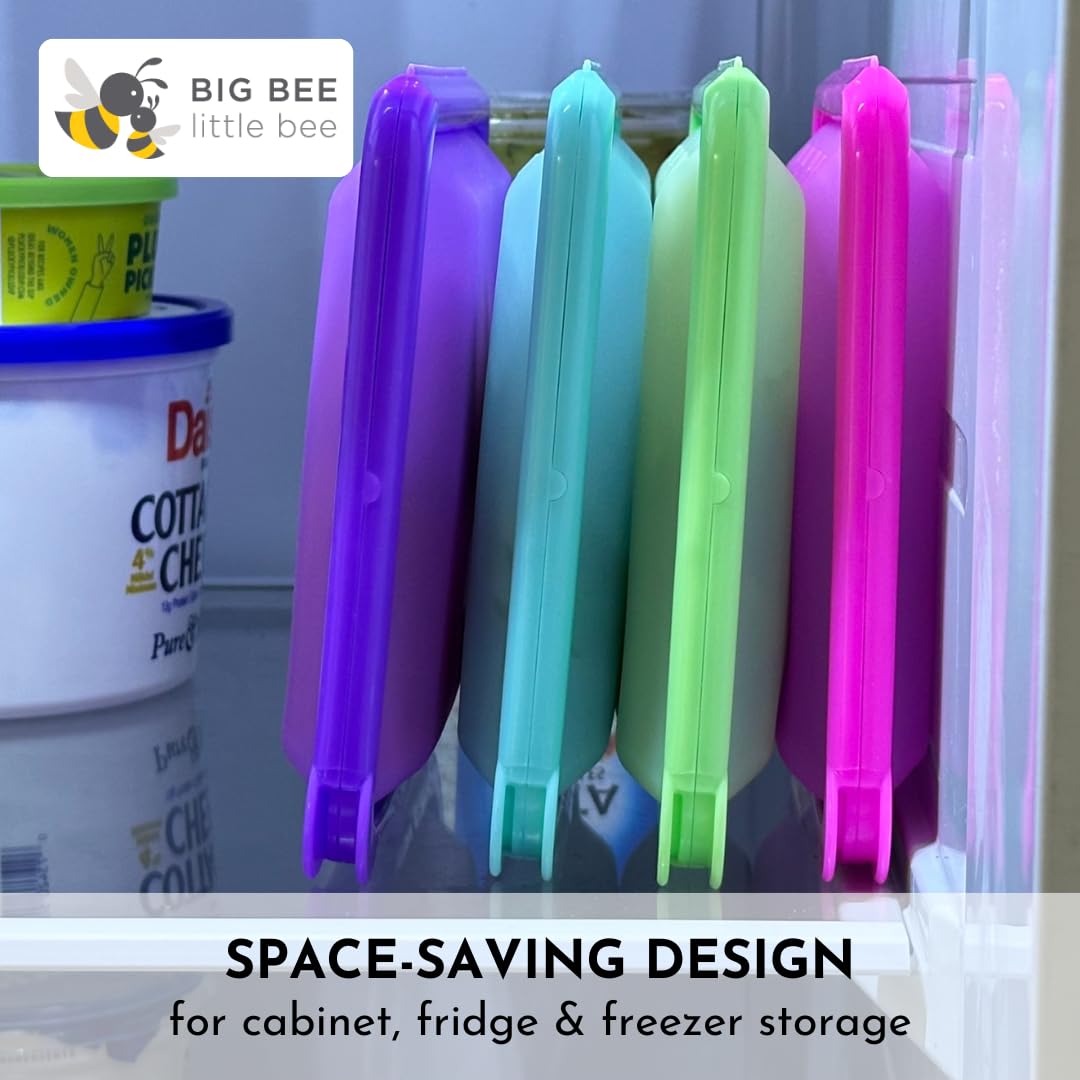 Microwave-friendly design keeps the frame cool while heating food in silicone panels.