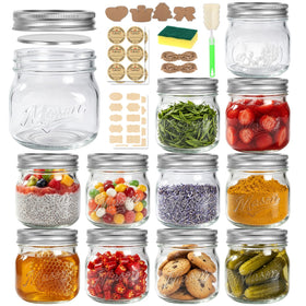 BIGIVACA 16oz wide-mouth jar front view for easy filling and clear storage