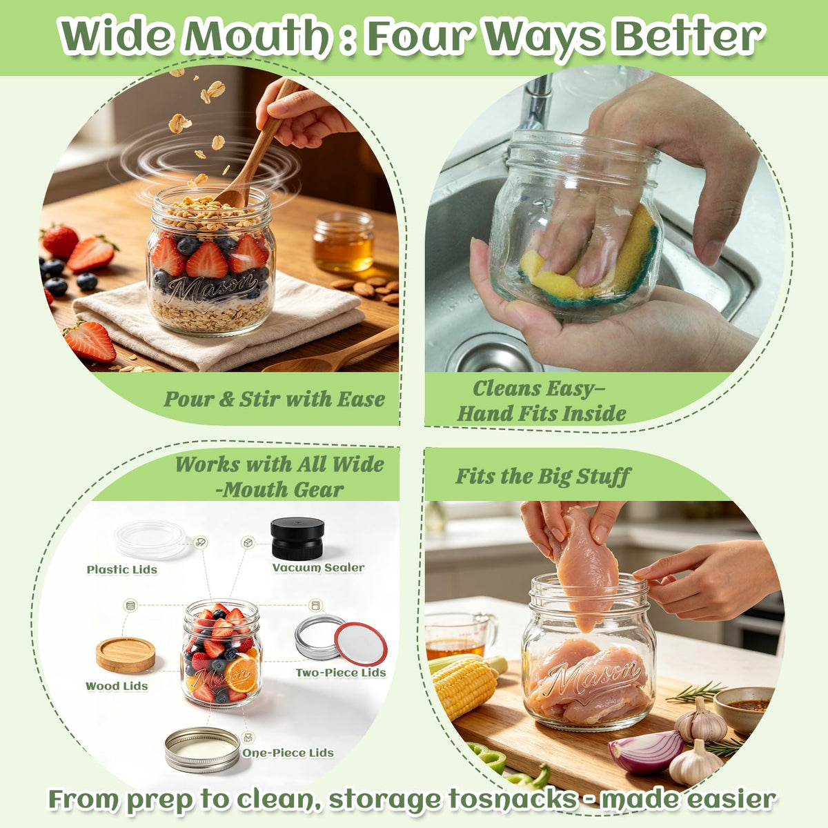 BIGIVACA jars with labels and stickers for organized gifting and storage