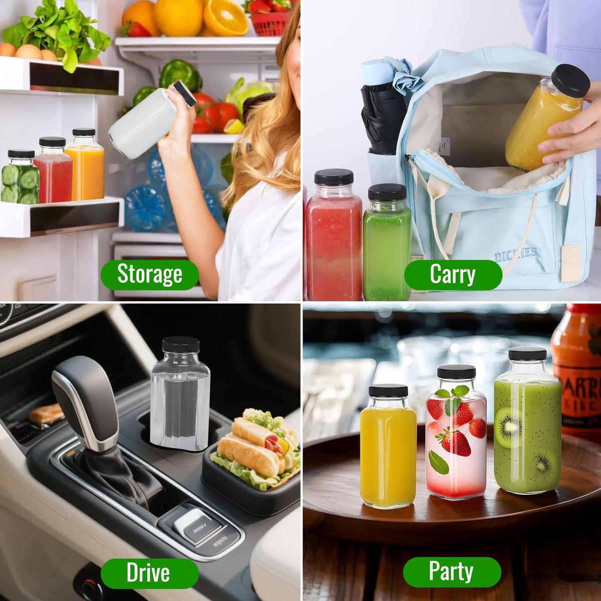 BIGIVACA multifunction bottle fits juice, milk, yogurt, and drinks.