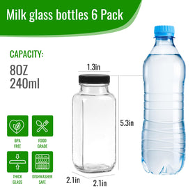 BIGIVACA square-design bottle supports compact fridge storage.
