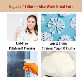 Big Joe heavy-weight filter paper resists tearing when wet