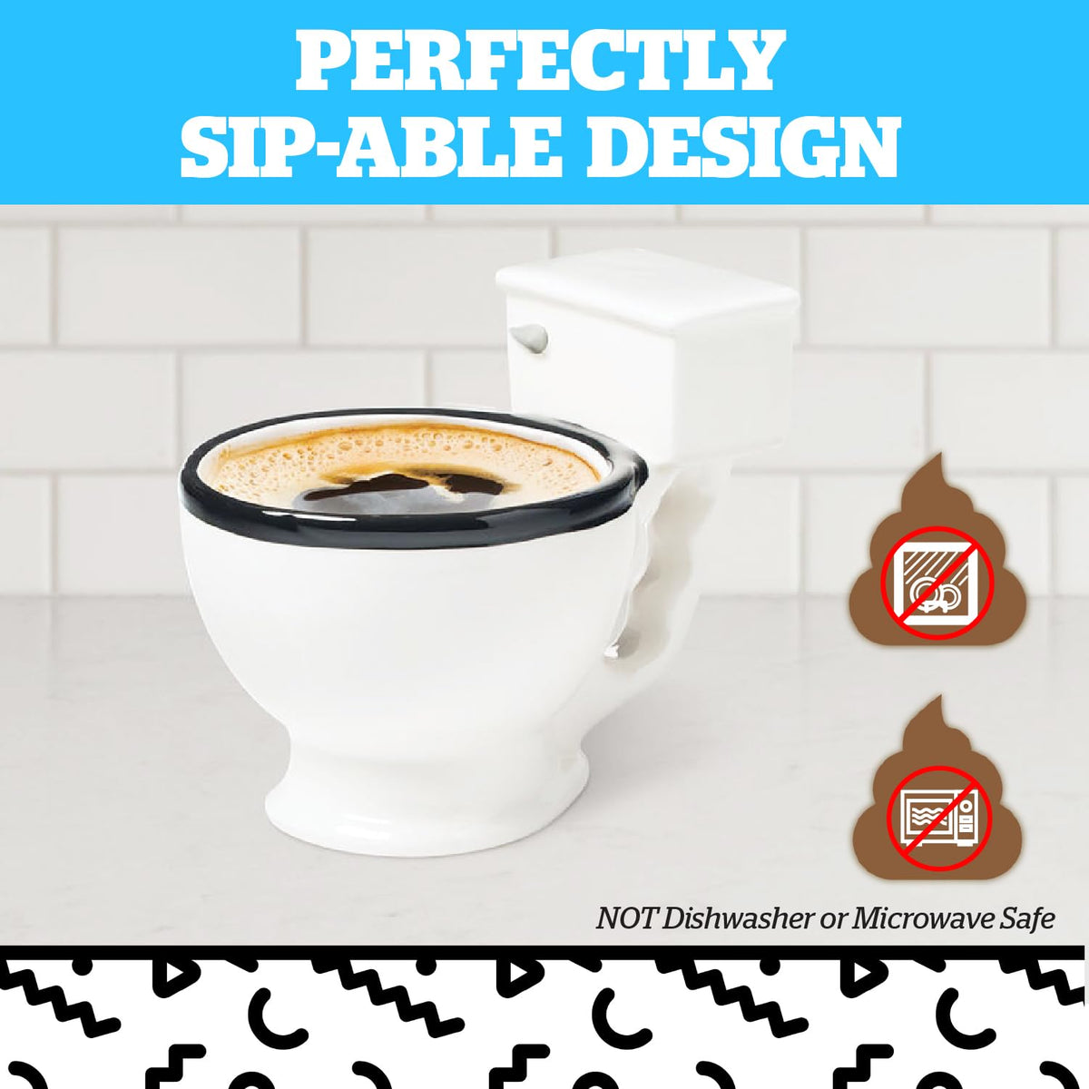 BigMouth toilet mug perfect for white elephant parties and novelty gifts.