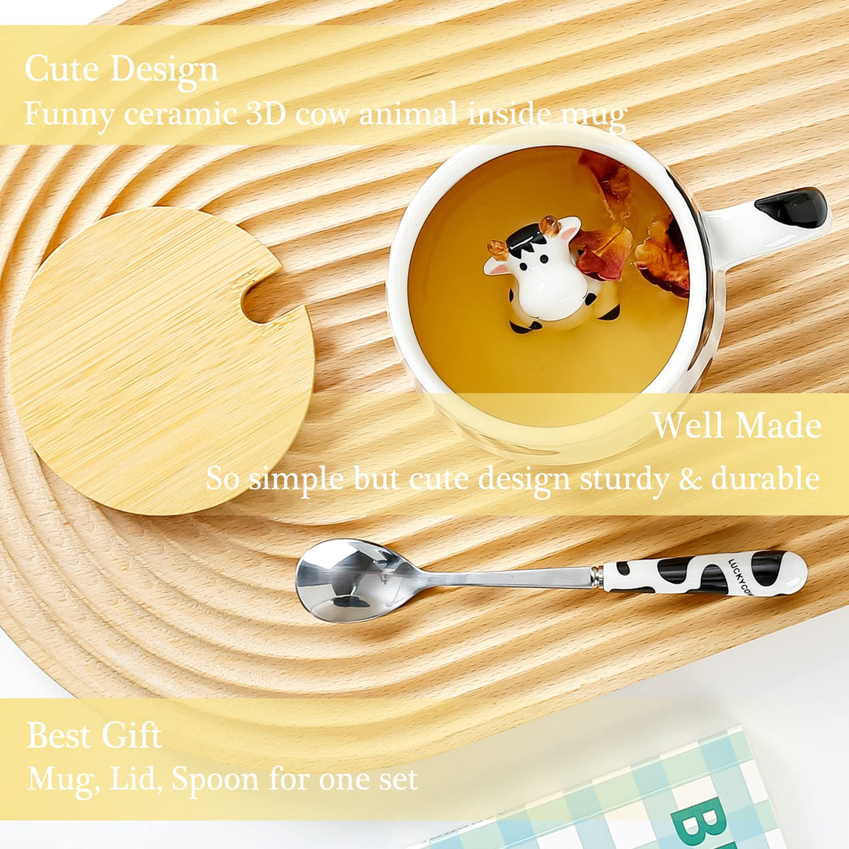 BigNoseDeer 13oz-cow-mug with ergonomic handle offers comfortable grip.