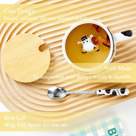 BigNoseDeer 13oz-cow-mug with ergonomic handle offers comfortable grip.
