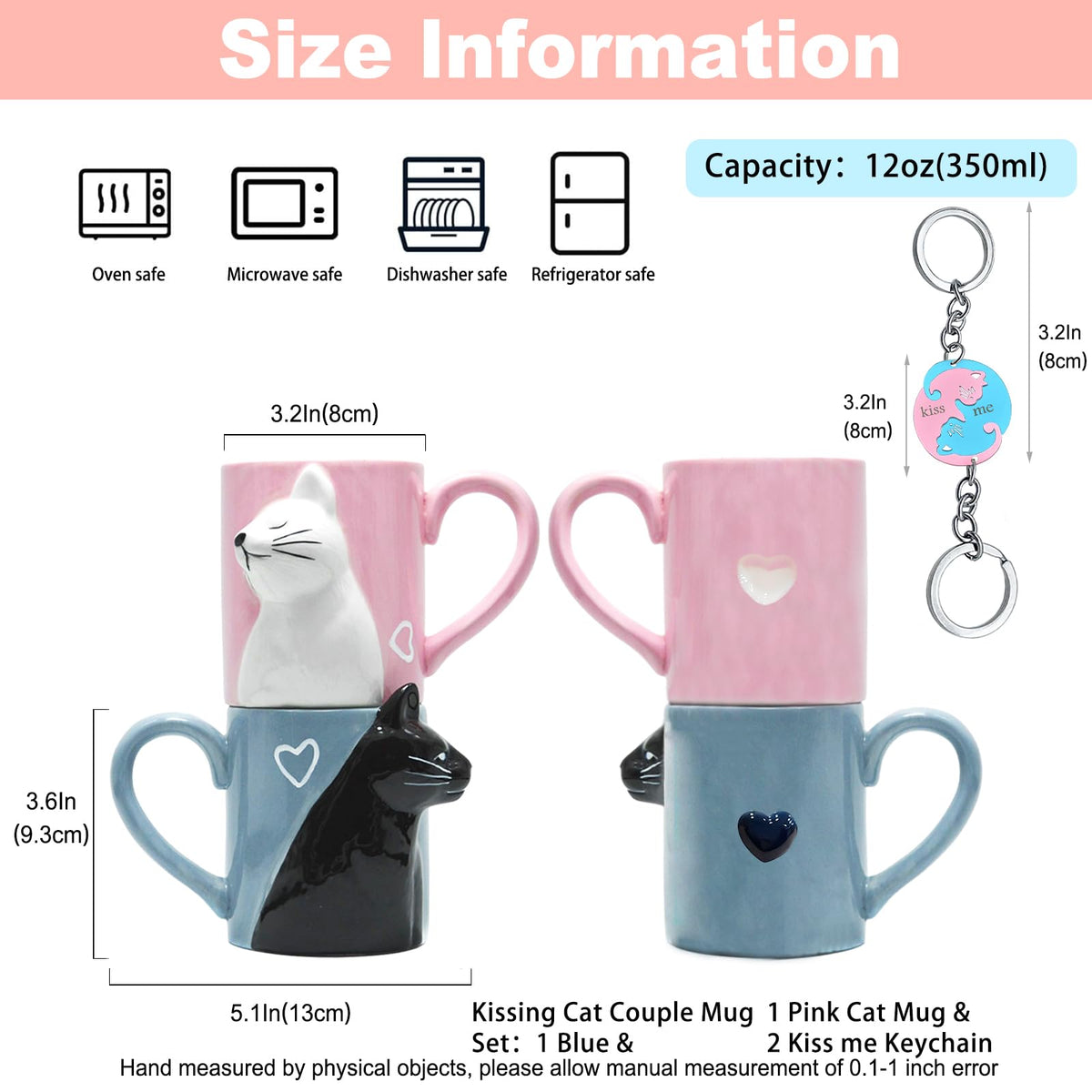 BigNoseDeer pink-kissed mug, 12oz, bright mood booster for tea or coffee.