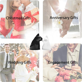 BigNoseDeer wedding gift-cat mugs in celebration, ideal for bridal showers.