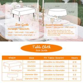 BIGTONE 6 ft tablecloth fully covers a standard banquet table.