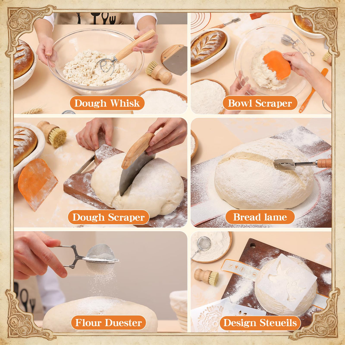 Bigwish bread stencil adds bakery style decorative patterns