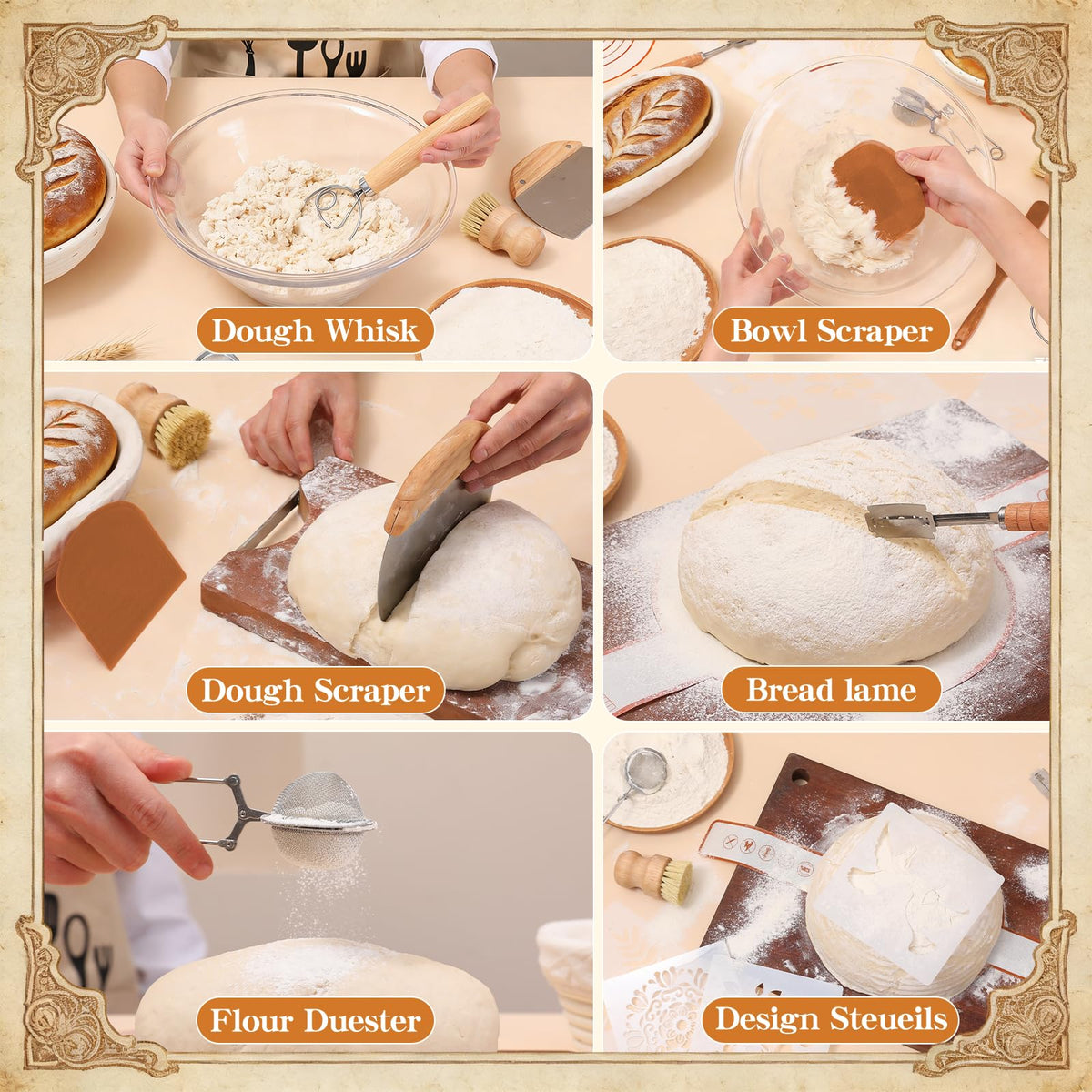 Bigwish bread stencil for decorative patterns on sourdough loaves.