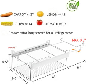 BIINONE large fridge drawer deep capacity ideal for yogurt, cheese, and deli items