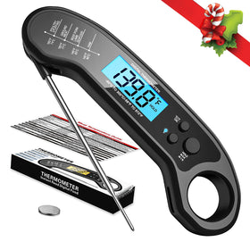 Biison digital meat thermometer display for quick, precise readings.