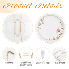 Bilillo plate hangers 8-inch, versatile fit for larger decorative plates.