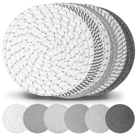 Billbotk 10-inch trivets set on table for protection from hot dishes.