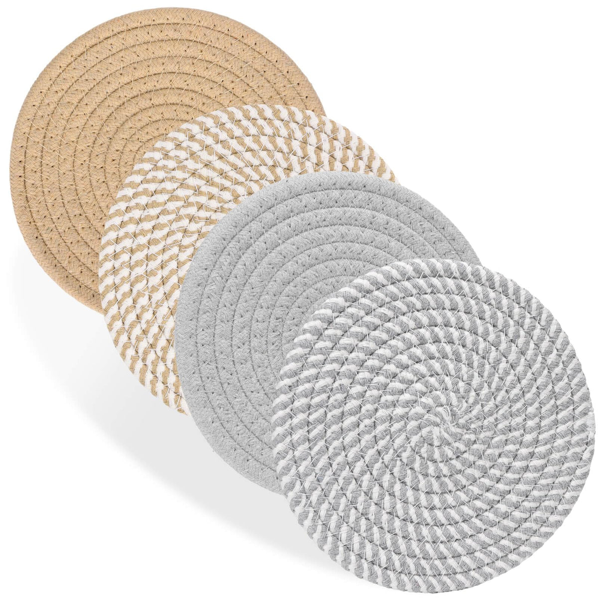 Billbotk 7in trivets set protects surfaces and adds rustic table decor