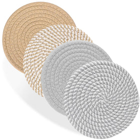 Billbotk 7in trivets set protects surfaces and adds rustic table decor